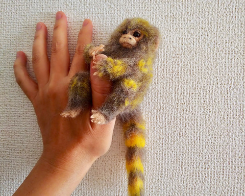 受注制作】ピグミーマーモセット 羊毛フェルト nekineki 通販 10280184