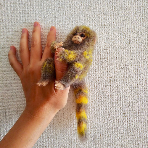受注制作】ピグミーマーモセット 羊毛フェルト nekineki 通販 10280184