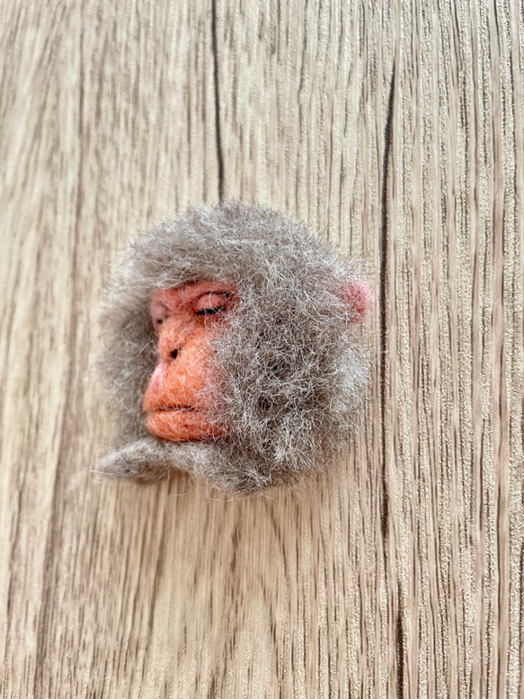 日本獼猴澀臉胸針 第3張的照片