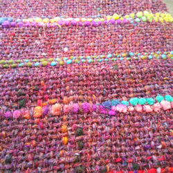 【値下げします】手織りマフラー（紫） 3枚目の画像