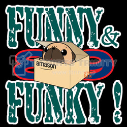 【送料無料】〈受注生産〉FUNNY&FUNKY!箱入りパグ（フォーン）リブクルーネックTシャツ 3枚目の画像