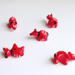 【特集掲載】赤べこピアス/イヤリング 3枚目の画像