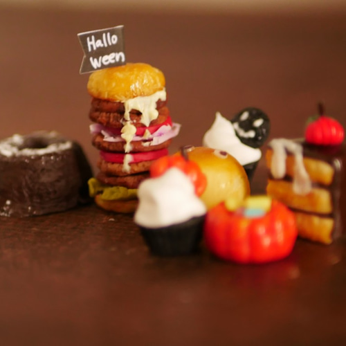 No.222◆ ハロウィンスイーツセット ◆　ミニチュアスイーツ ミニチュアスイーツ ハロウィンスイーツセット③ ミニチュアパン
