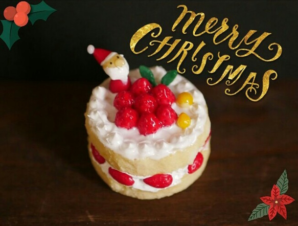 クリスマスケーキのミニチュア 1枚目の画像