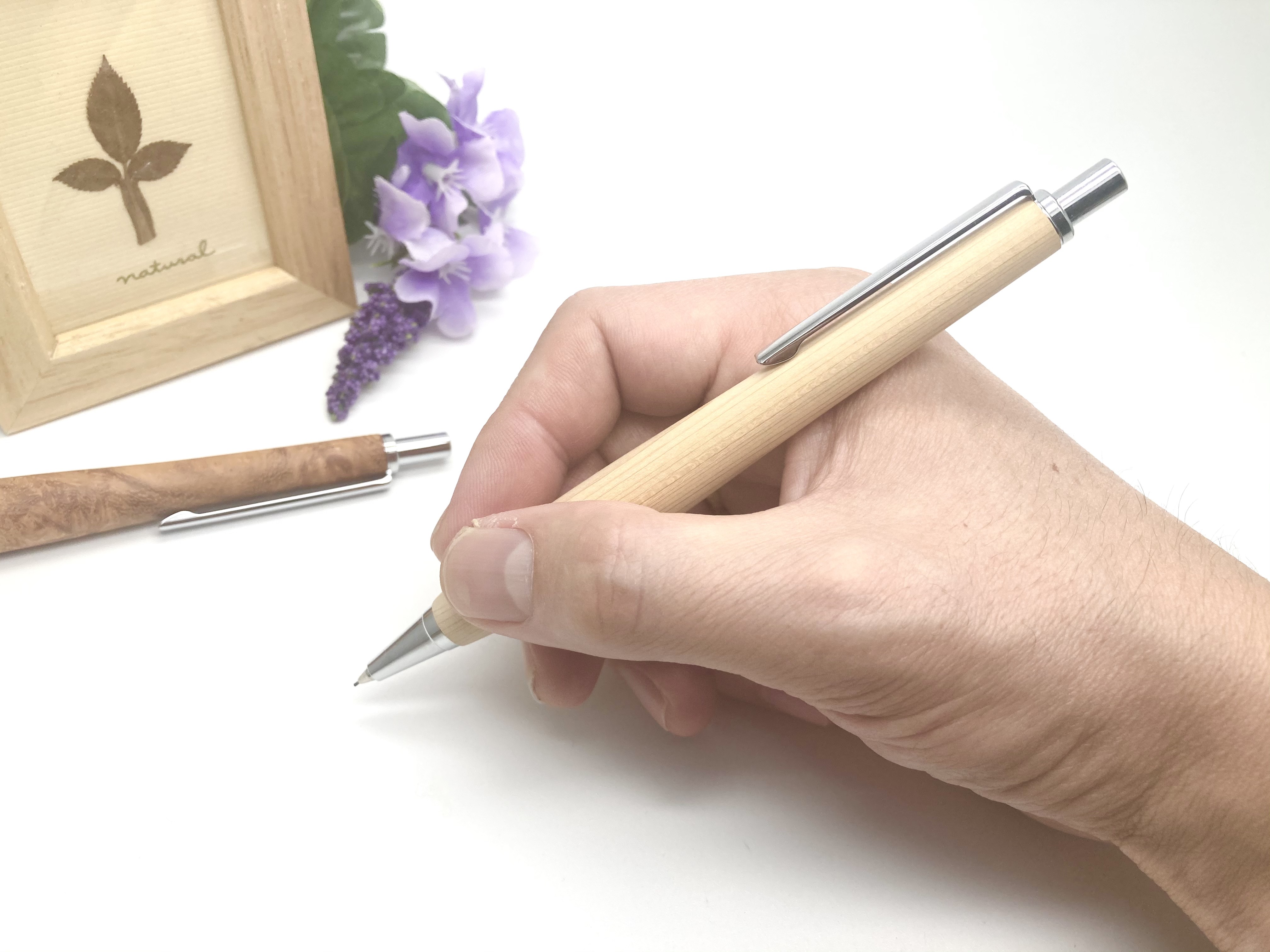 木曽桧（ひのき）シャープペンシル 芯0.5㎜ Shape ウッドシャーペン名入れ可（有料）【送料無料】