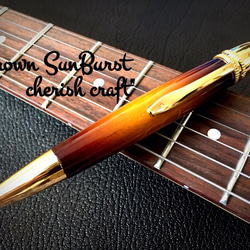 受注製作】プラチナ万年筆＃3776 センチュリー用銘木軸 花梨瘤材 ペン