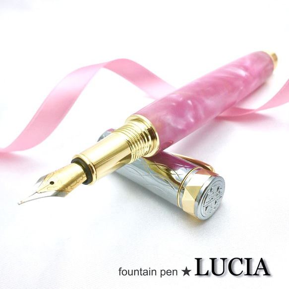 LUCIA fountain pen 万年筆 パリスピンク 【送料無料】 2枚目の画像