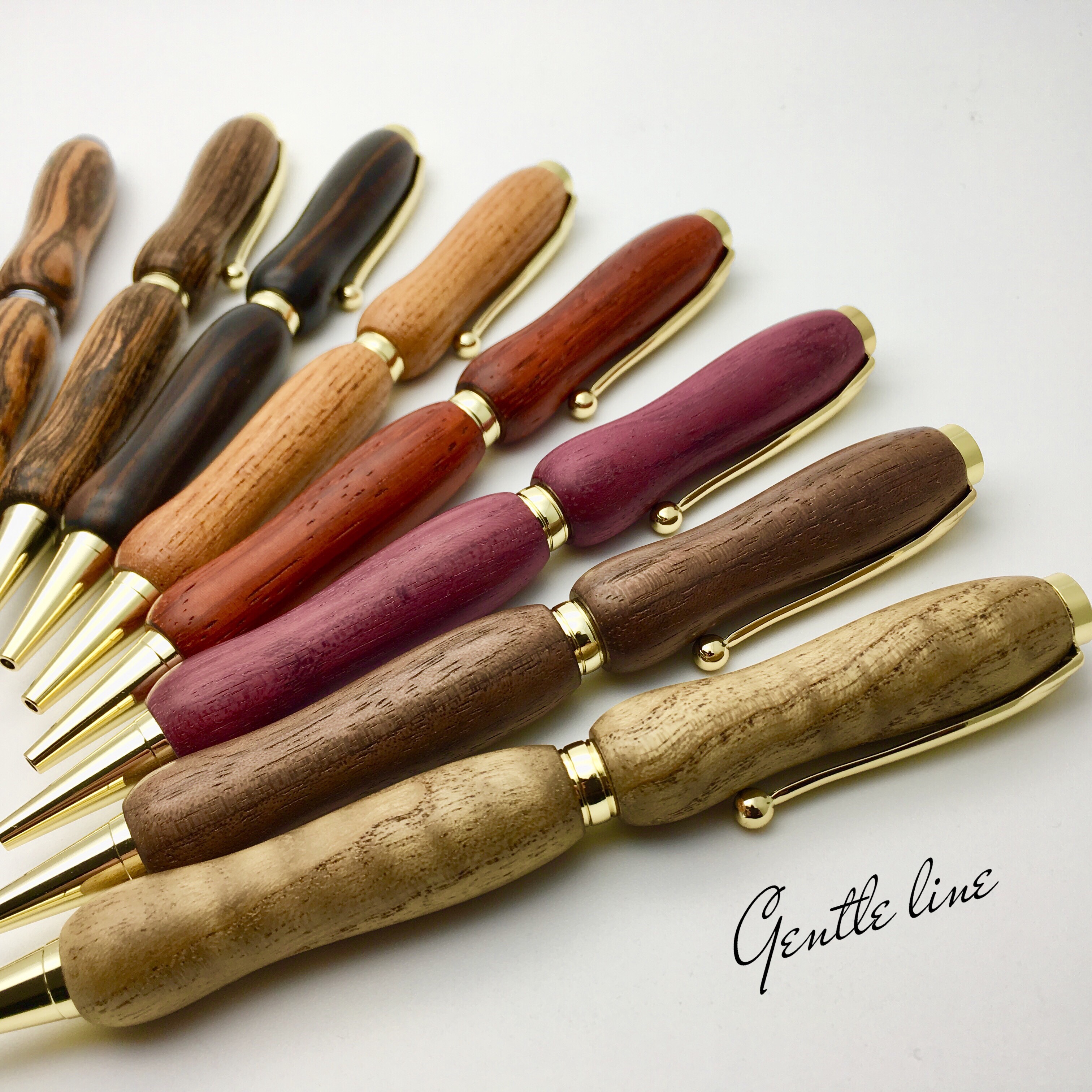 Gentle line パープルハート ボールペン 大切な方へのプレゼントやギフトに♪ 名入れ可【送料無料】