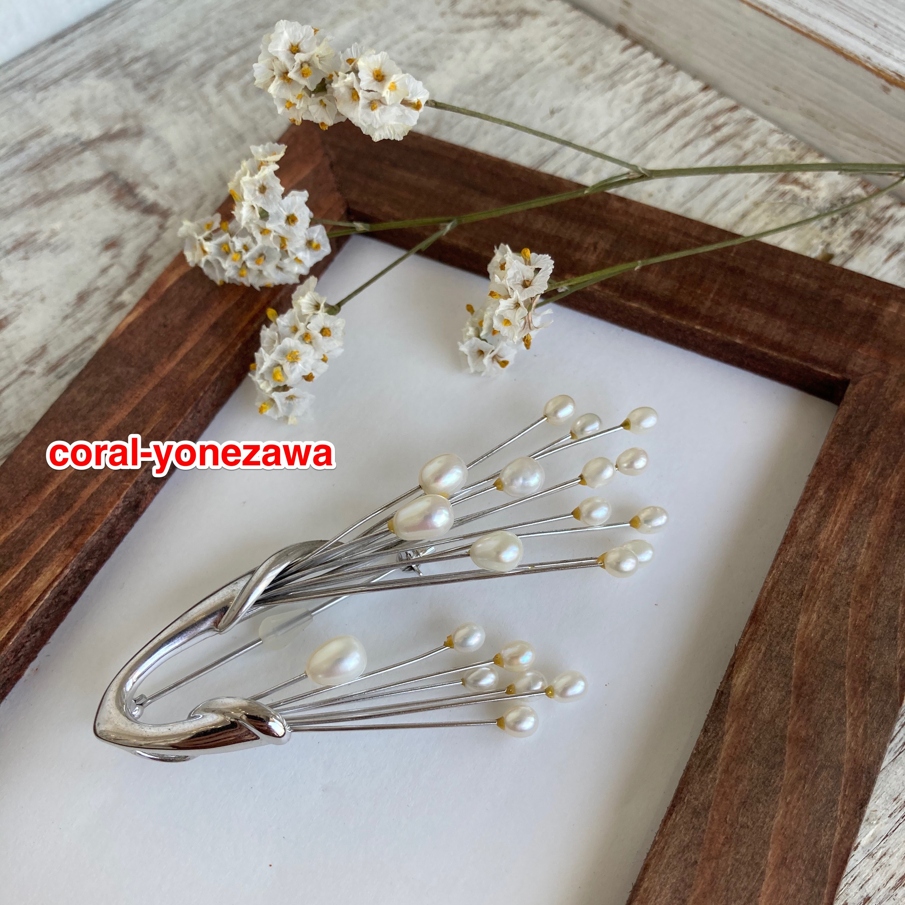 本真珠のブローチ.アウトレット品.