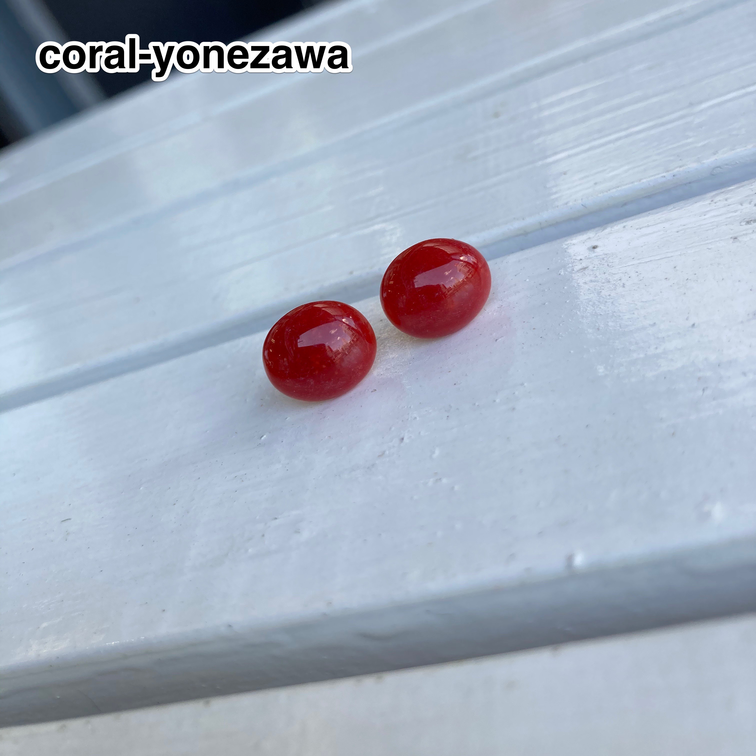土佐沖の赤珊瑚ピアス〜生命力みなぎる赤色〜