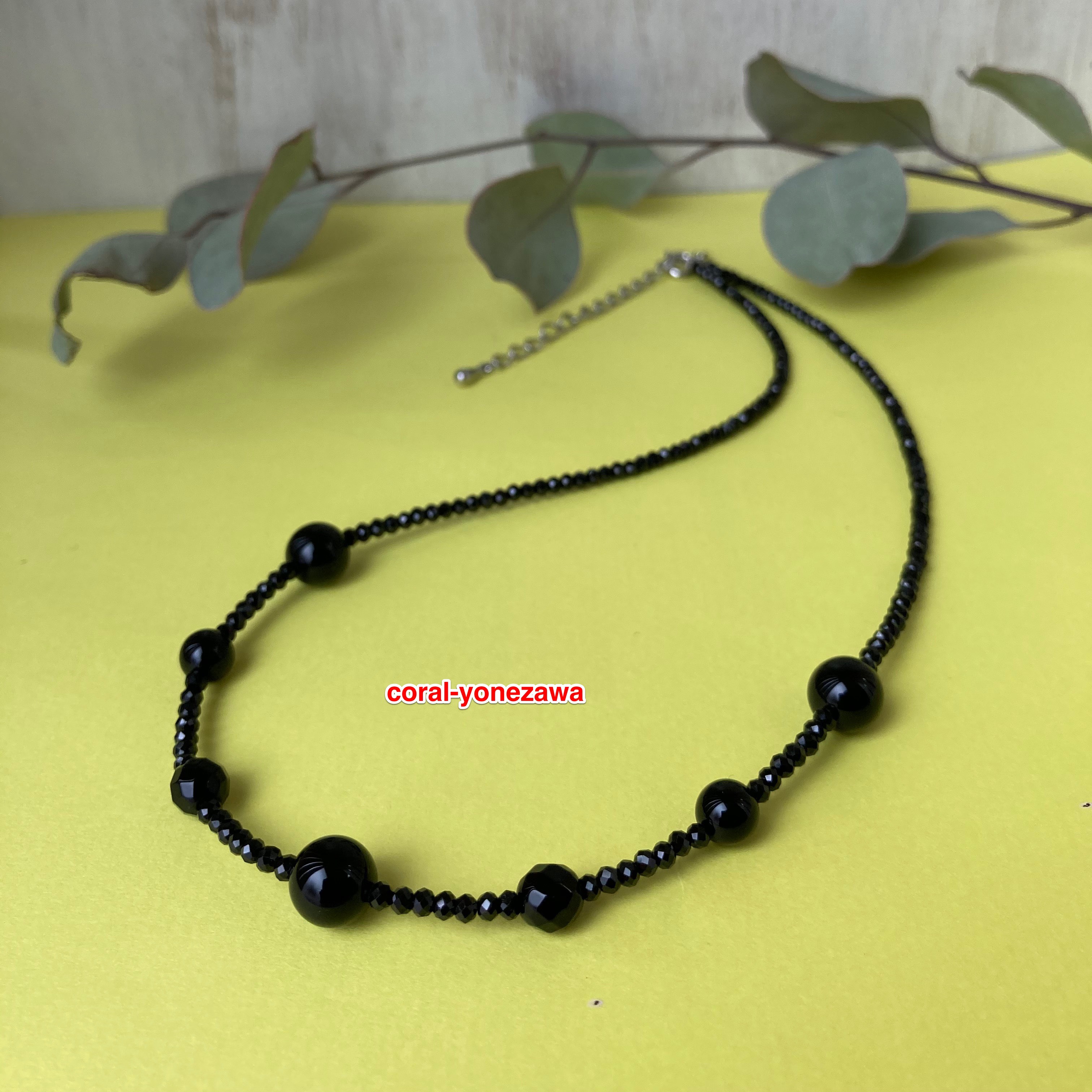 オニキス.ブラックスピネルネックレスネックレス・ペンダント