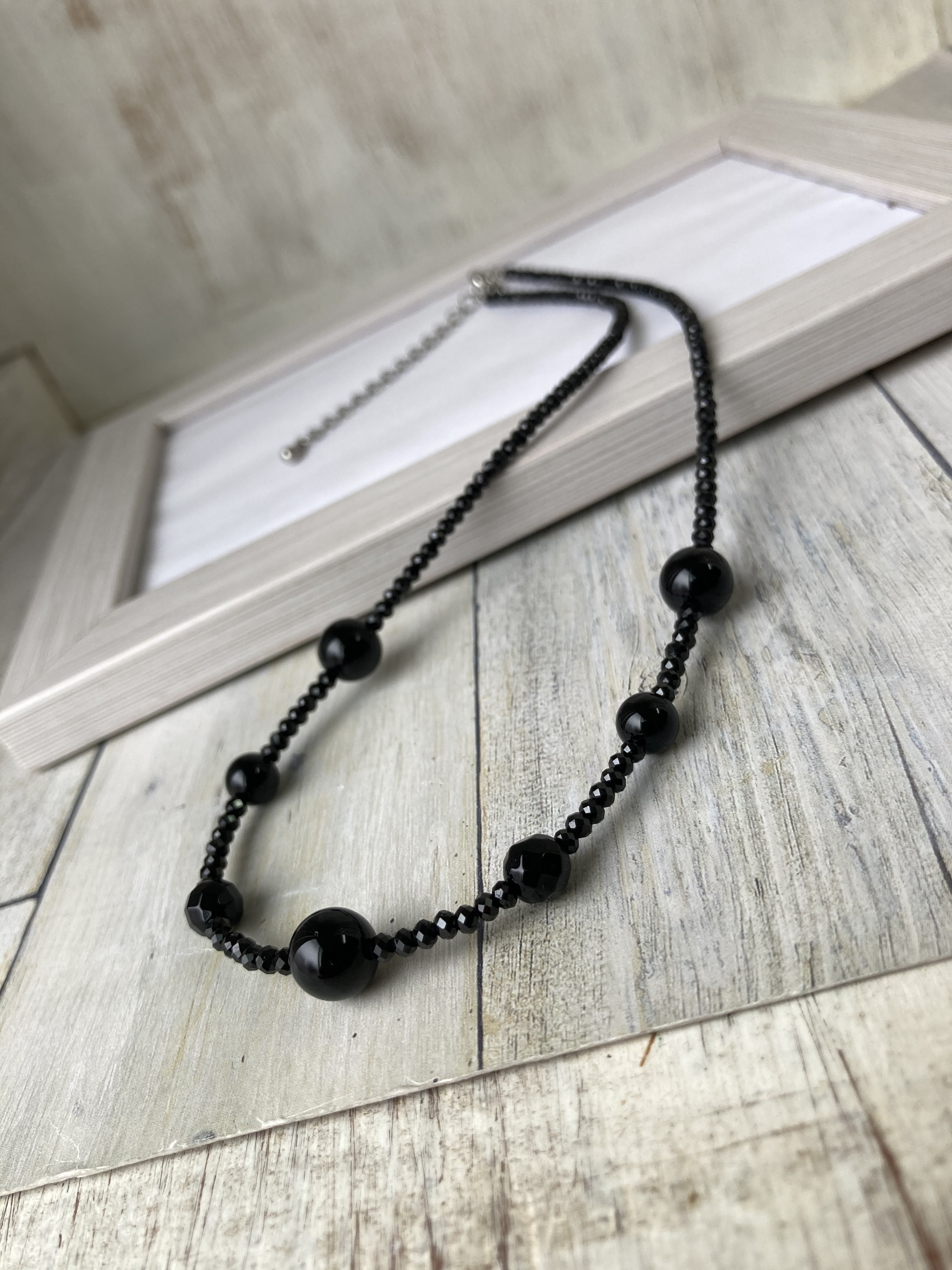 オニキス.ブラックスピネルネックレス