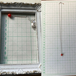 赤珊瑚ペンダント.k18WGチェーン 8枚目の画像