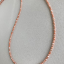 シンプルなピンク珊瑚のネックレス.2021.5.7 10枚目の画像