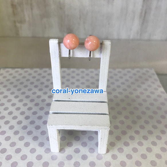 ♡ピンクサンゴのイヤリング♡ 1枚目の画像