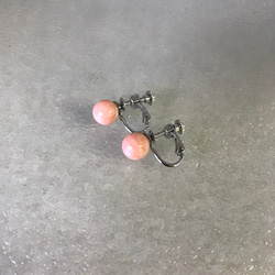 ♡ピンクサンゴのイヤリング♡ 4枚目の画像