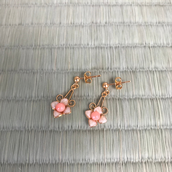 ゆれる.ピアス 〜coral〜 5枚目の画像