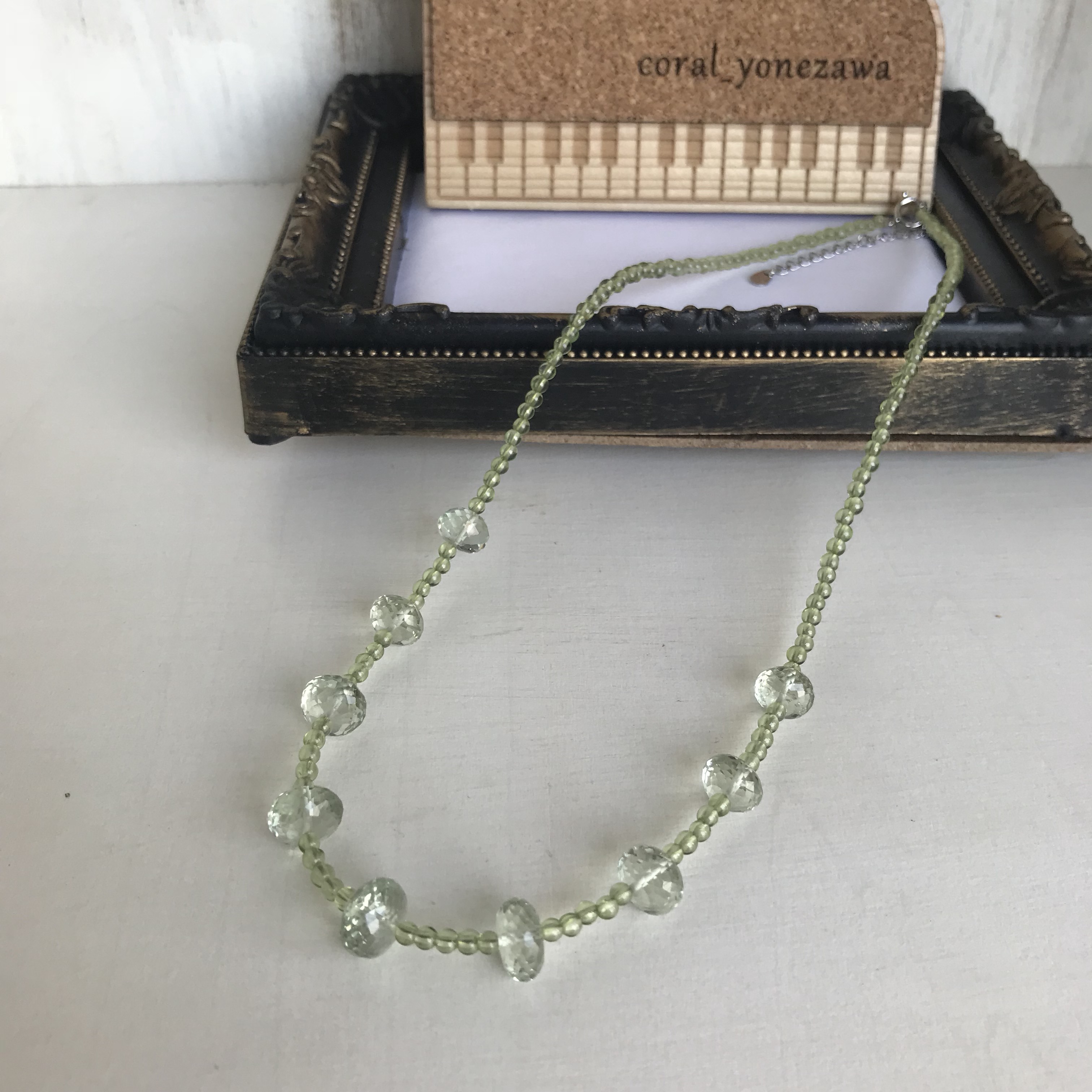 ペリドット.グリーンアメジストネックレス