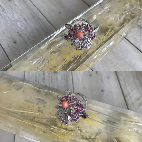 ビンテージ ブローチ 美品 ピンク珊瑚 翡翠 彫刻 チューリップ モチーフ ビンテージ ブローチ 美品 ピンク珊瑚 翡翠 彫刻 チューリップ