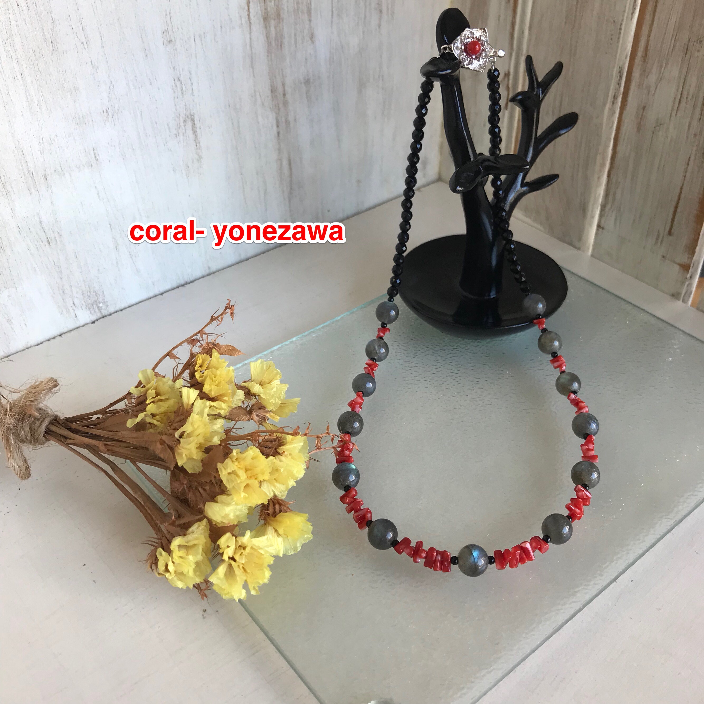 【トサの日】記念企画.10.3 【赤サンゴ.オニキス.ラブラドライト】