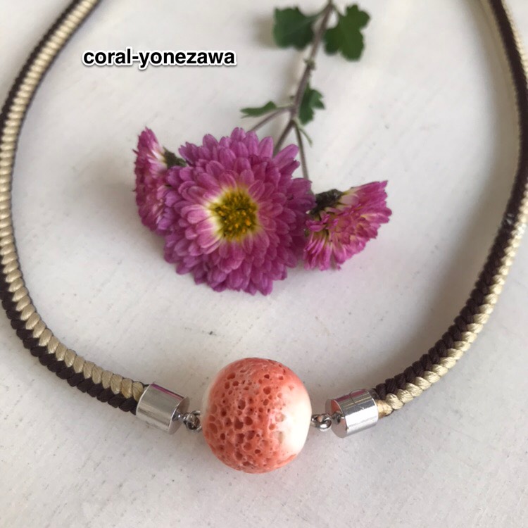 す玉ネックレス【アウトレット品】シルク紐