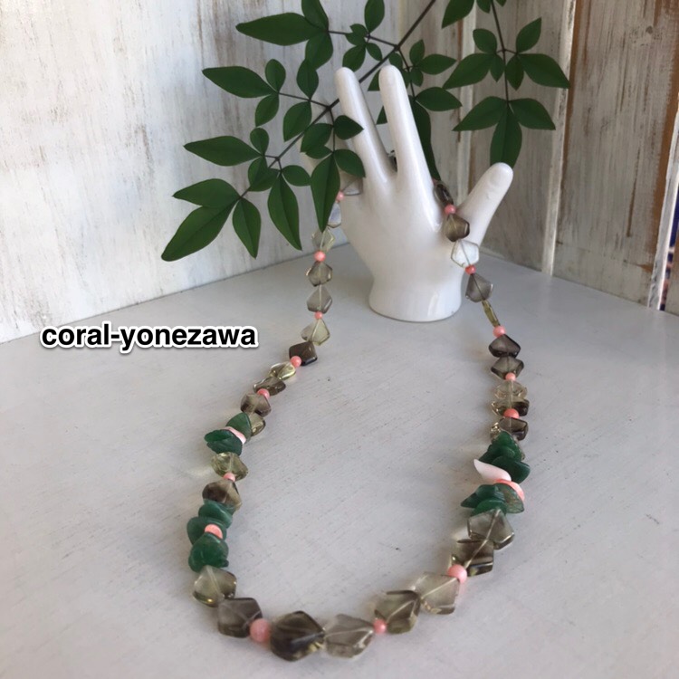 数量限定ハンドメイド2019 珊瑚ネックレス☆いつものStyleにプラスして〜