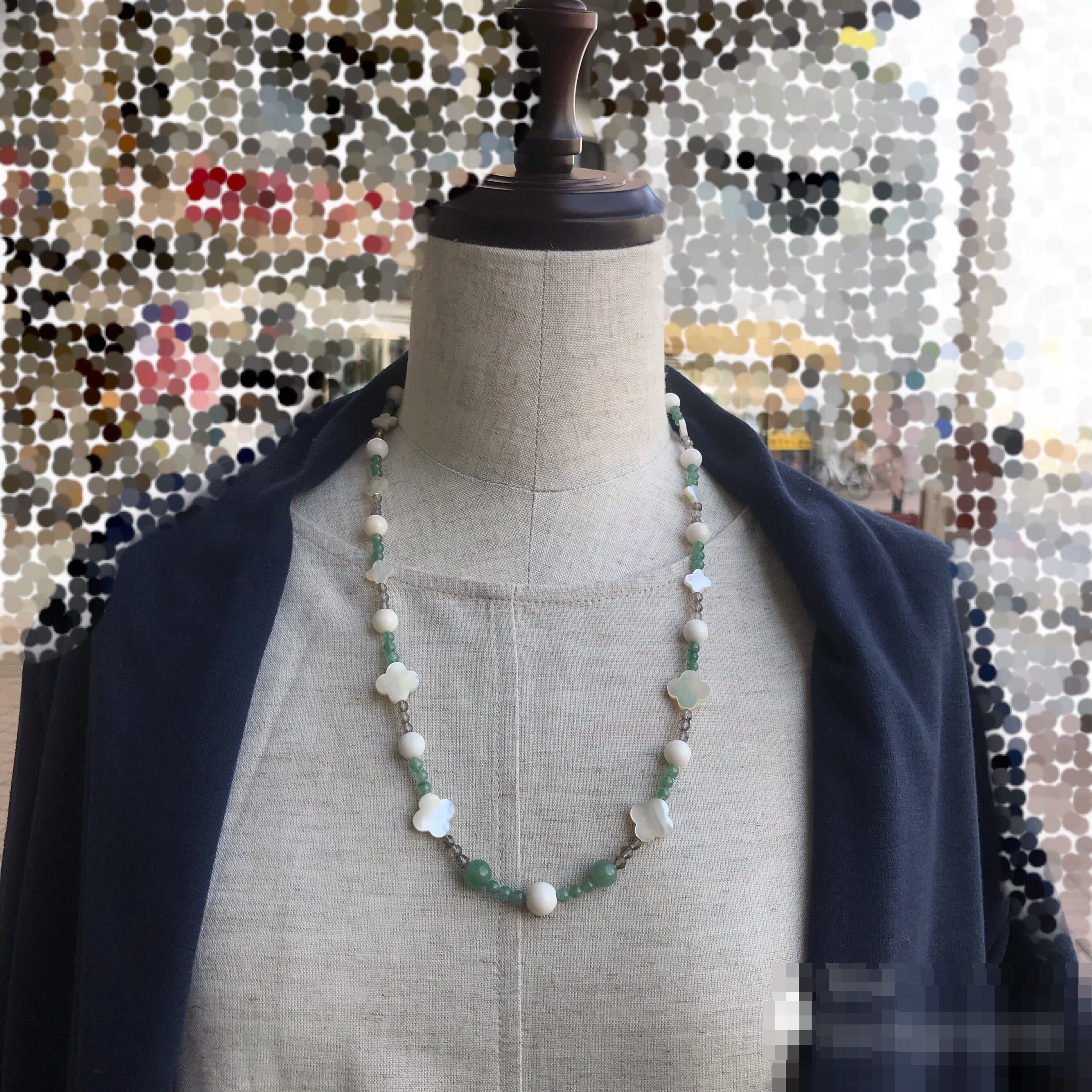 アベンチュリンが効いてます！！珊瑚オリジナルネックレス〜SＶ〜