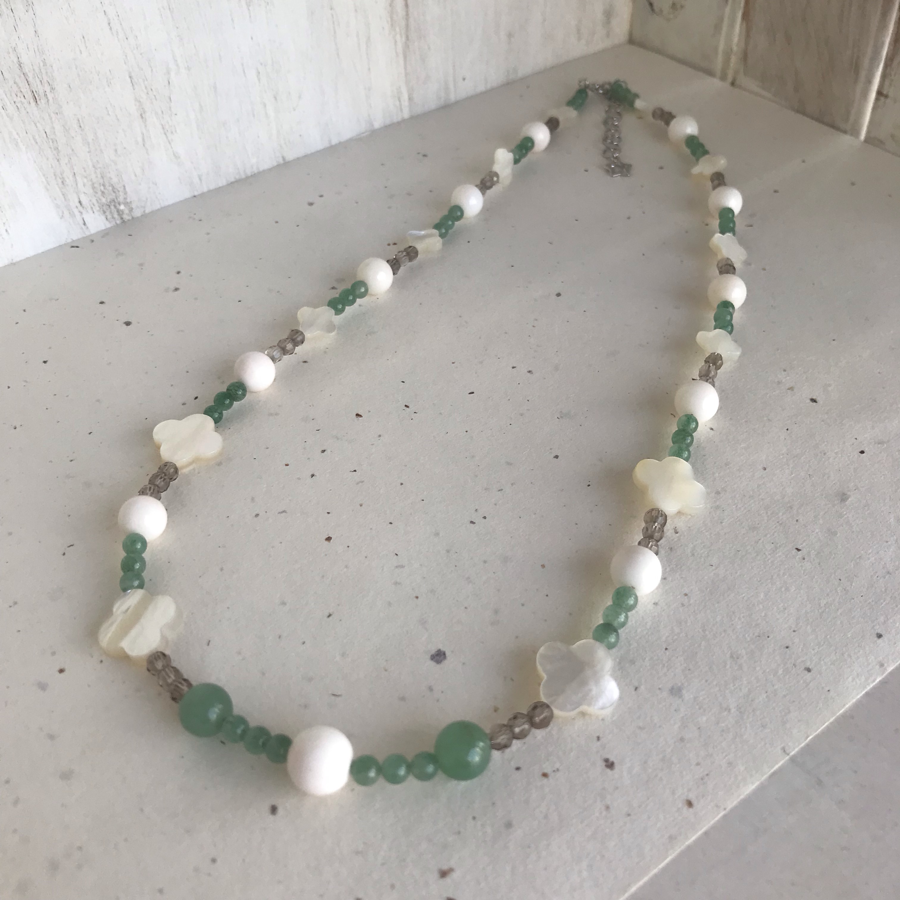 アベンチュリンが効いてます！！珊瑚オリジナルネックレス〜SＶ〜