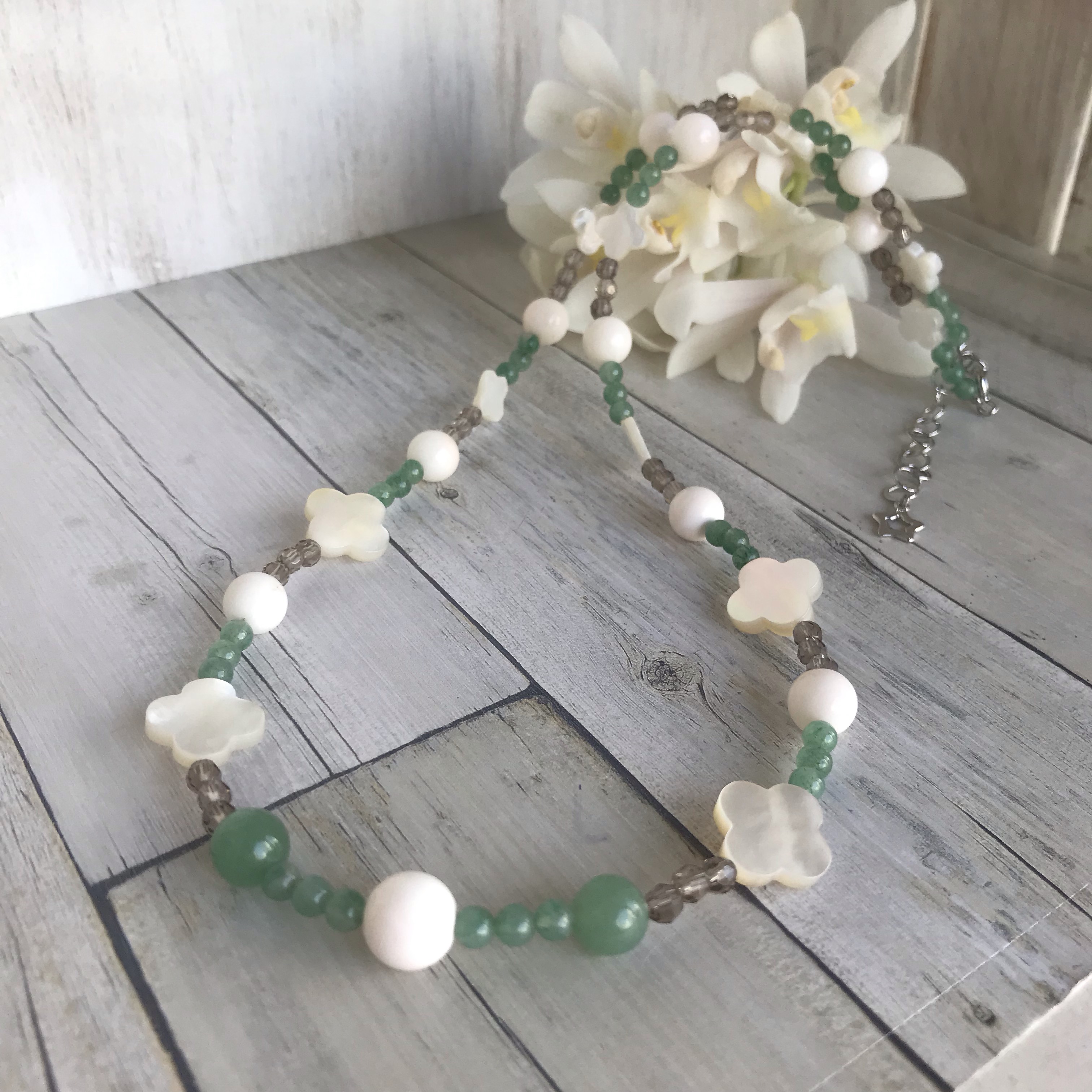 アベンチュリンが効いてます！！珊瑚オリジナルネックレス〜SＶ〜