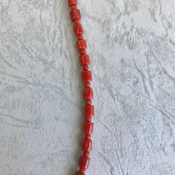 送料無料♪赤珊瑚ネックレス.長さ約43.5㎝ 10枚目の画像