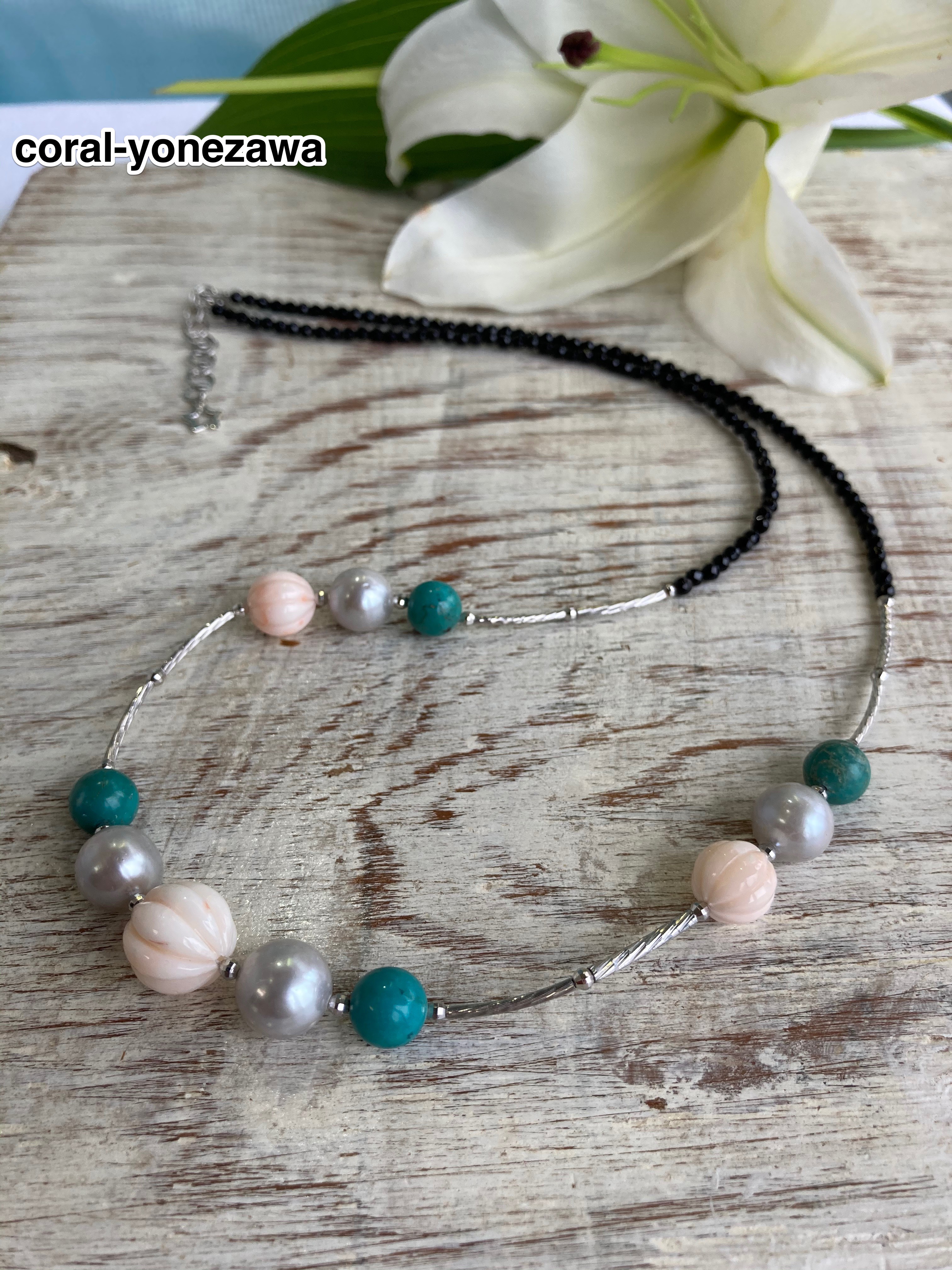 6月26日.デザインネックレス.coral