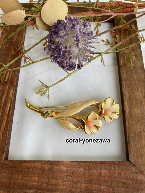 長期持ち越し品の珊瑚ブローチ ブローチ Mindchiechie 通販 9821954