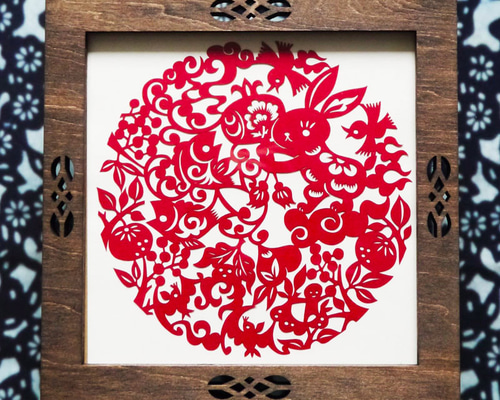 高級額入り紙切り絵　超大型タベストリ 0_decce83e4da1f903f5b7cbccec01