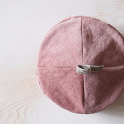 シンプル、被るといいね！な横顔美人な　秋色ピンクのベレー帽 3枚目の画像
