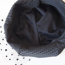 3時尚薄紗和緞帶時尚黑色貝雷帽 第5張的照片