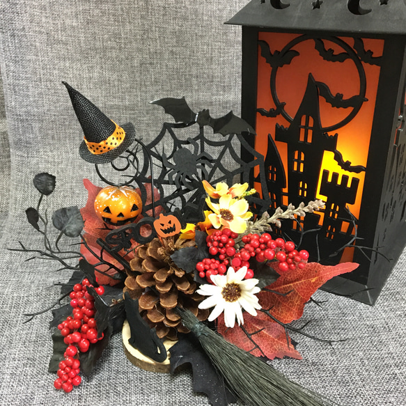 ハロウィン☆アートフラワー 受注制作】カラーサンドアート(ハロウィン) アートフラワー 創造