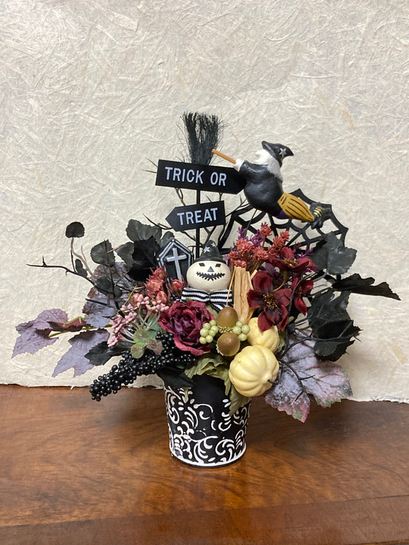 ＂ダークハロウィン！お化けカボチャのジャックと魔女＂大人可愛いHalloween飾り『ハロウィン2021』 6枚目の画像