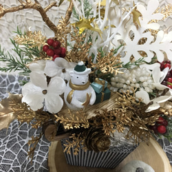 【早割】”Christmasを連れて来る星降る森の白熊君”　ホワイトクリスマスアレンジ 3枚目の画像