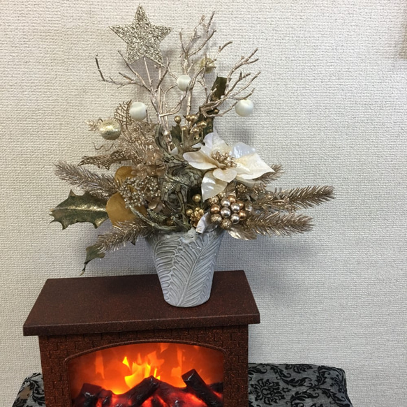 ”金色に輝くChristmas　tree”　大人Christmasツリーアレンジ「クリスマス企画2019」 5枚目の画像