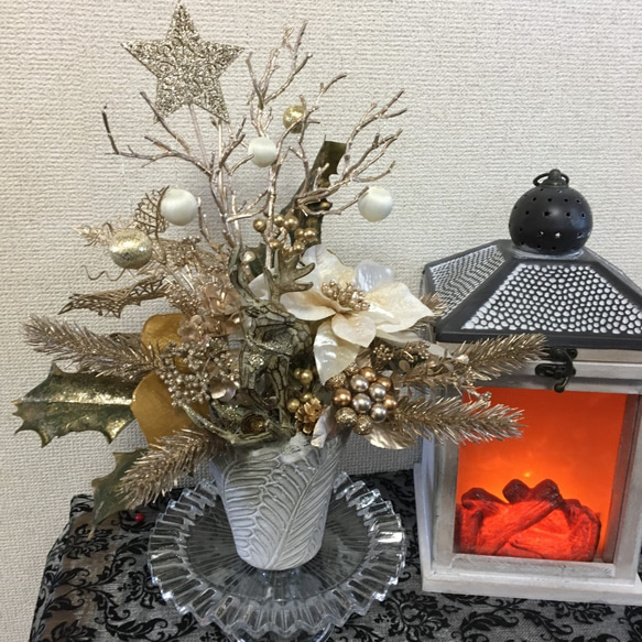 ”金色に輝くChristmas　tree”　大人Christmasツリーアレンジ「クリスマス企画2019」 7枚目の画像