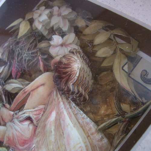 シャドウボックス完成品　花 完成品】シャドーボックス（フラワーフェアリー：ジャスミン