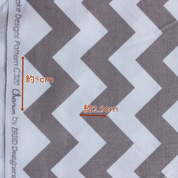 USAコットン　ライリーブレイク　 medium chevron  gray 3枚目の画像