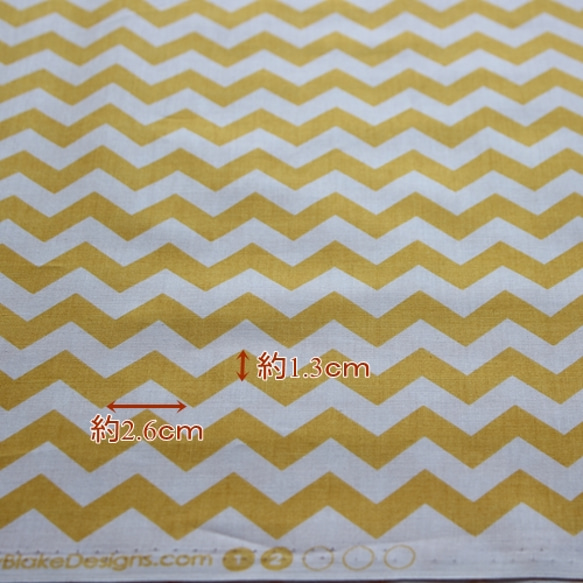 USAコットン　ライリーブレイク　 small chevron yellow 3枚目の画像