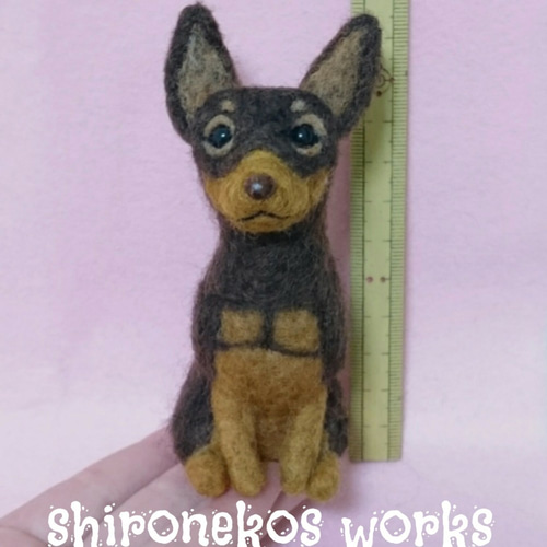 羊毛フェルト ミニチュアピンシャーインテリア 羊毛フェルト