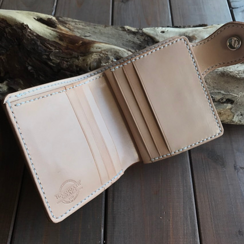 【いもにー】カービング　コンパクト財布　ハーマンオーク　ツーリングレザー annak ANNAK(アナック) コンパクト二つ折り ギャルソン