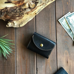 waaaanILBISONTE ブラック レザー 三つ折り財布 楽天市場】ミニ財布 レディース 三つ折り財布 本革 小さい