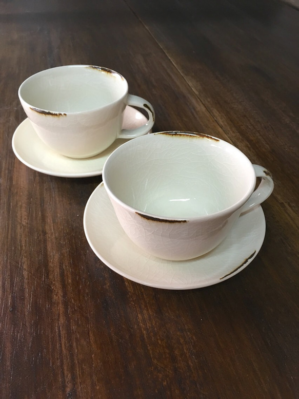 貫入 cup&saucer 1枚目の画像