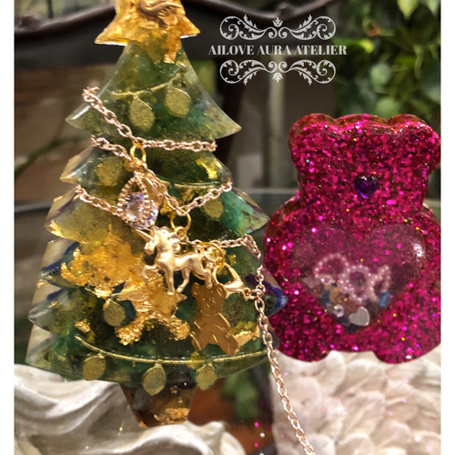 クリスマスツリーのオルゴナイト 立体・オブジェ ailoveaura