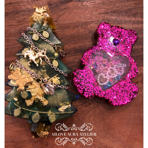 クリスマスツリーのオルゴナイト 立体・オブジェ ailoveaura 通販