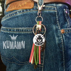 『kumawn/クマウン』 キーリング付き カラフル タッセル チャーム・プチカスタム・キーホルダー・バッグチャーム 5枚目の画像